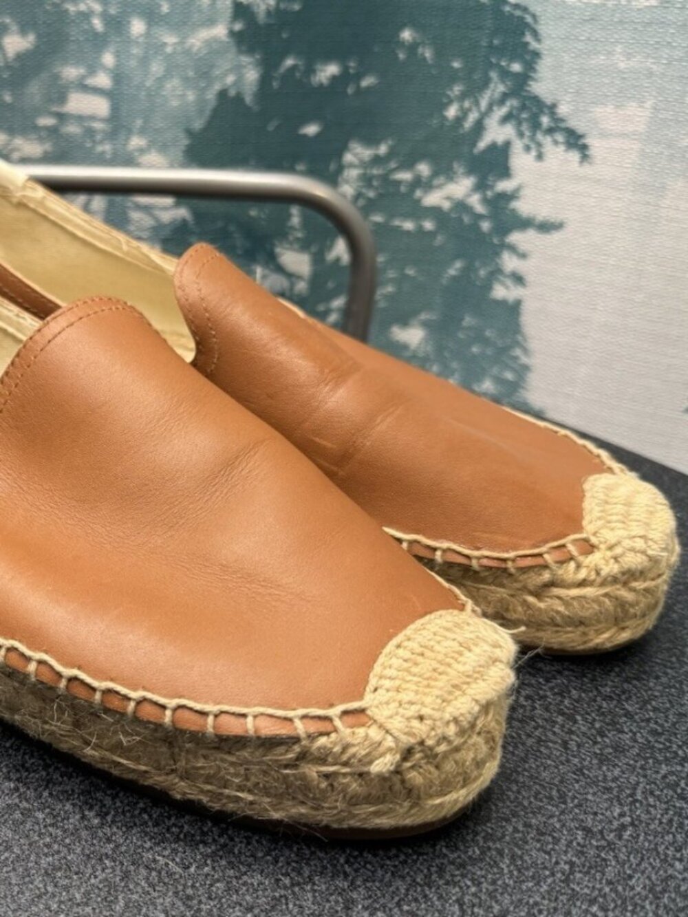 SOLUDOS Espadrille Brown Leather Women’s Shoes Size 8